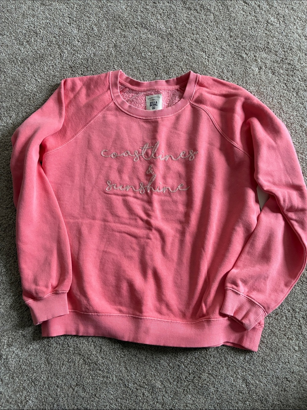 Billabong coral Crewneck Sweatshirt